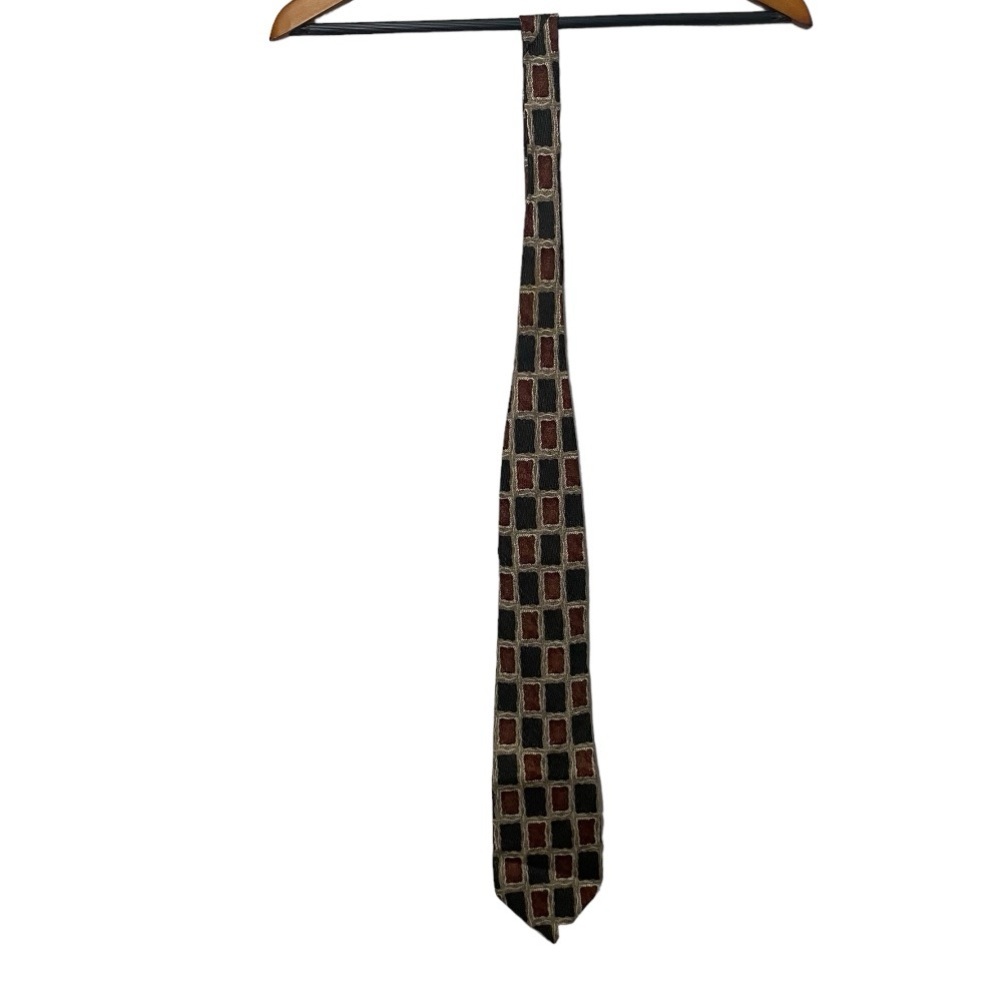Kenneth Cole New York Men’s 100% Silk Tie Made In The USA Stained Glass Pattern